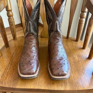 Men's Brown Ostrich Leather Cowboy Boots